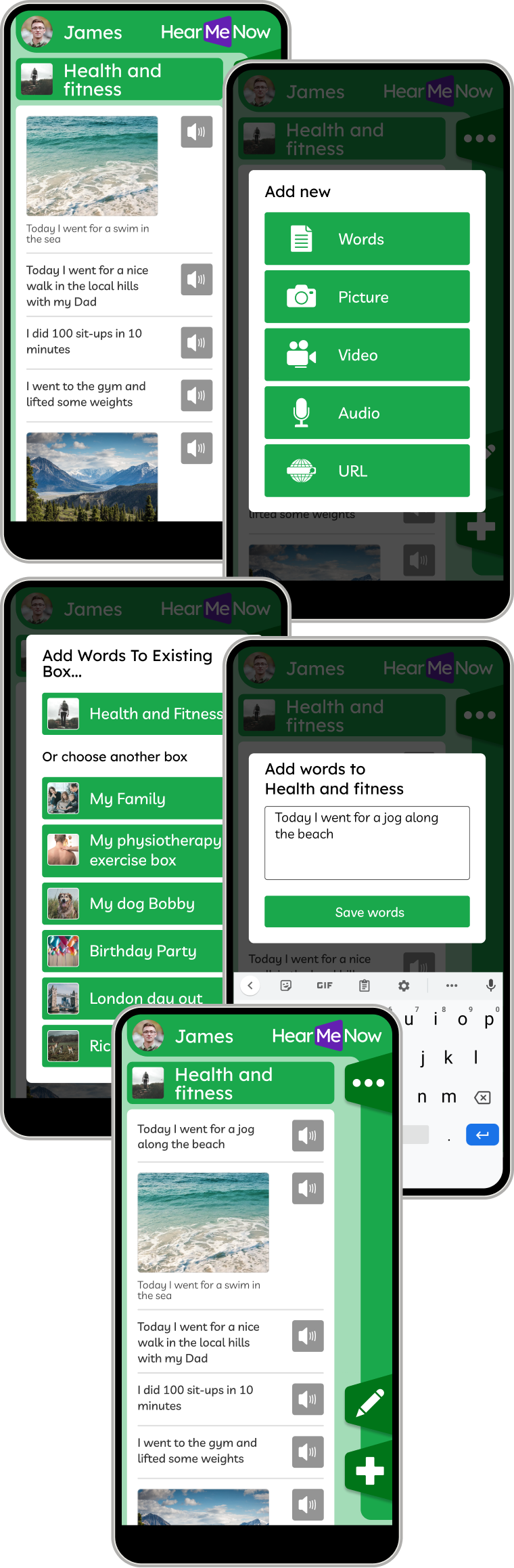 App screenshots